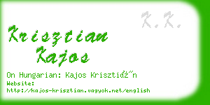 krisztian kajos business card